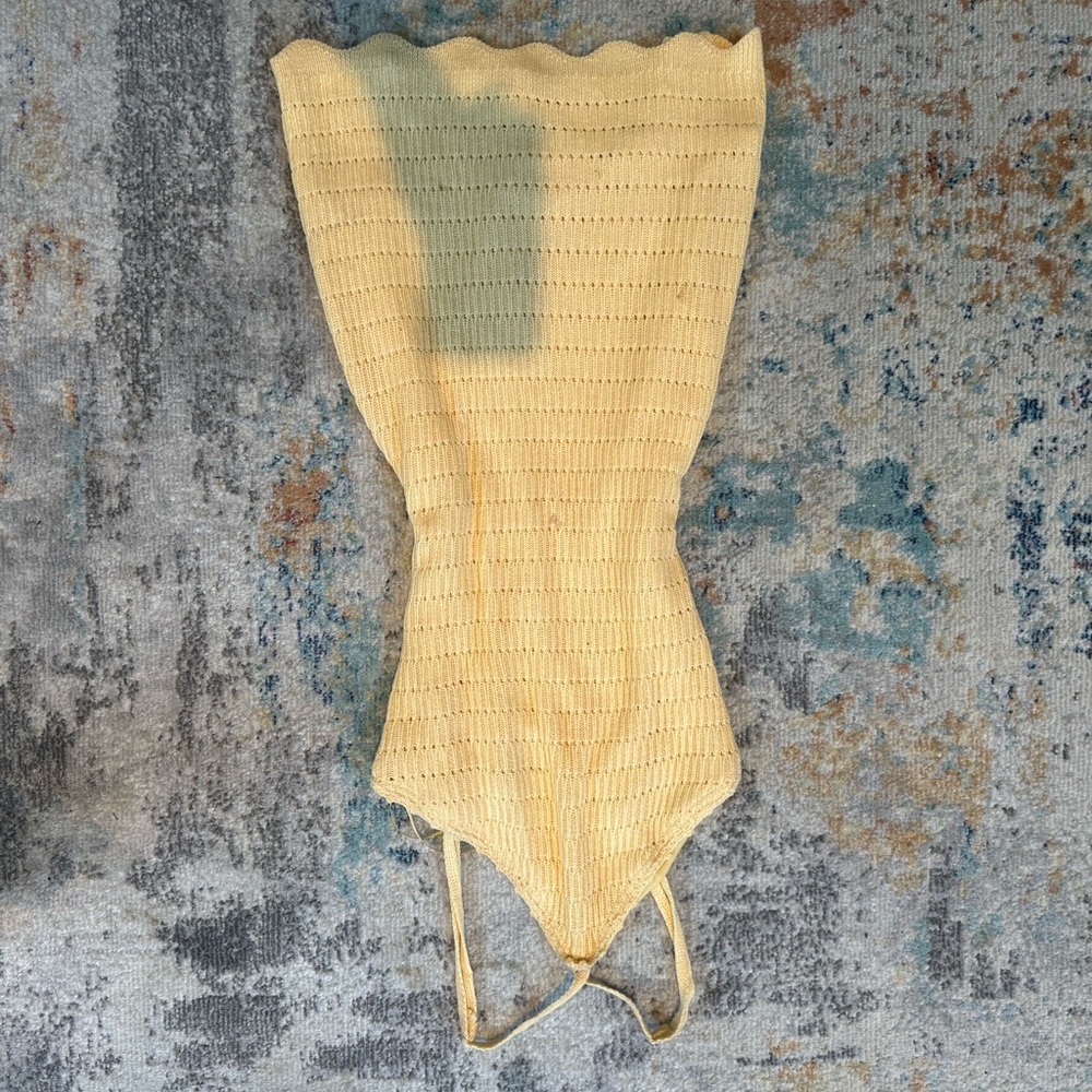 Hazel boutique knit yellow dress